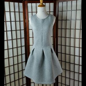 Sleeveless Grey Fit-and-Flare Dress